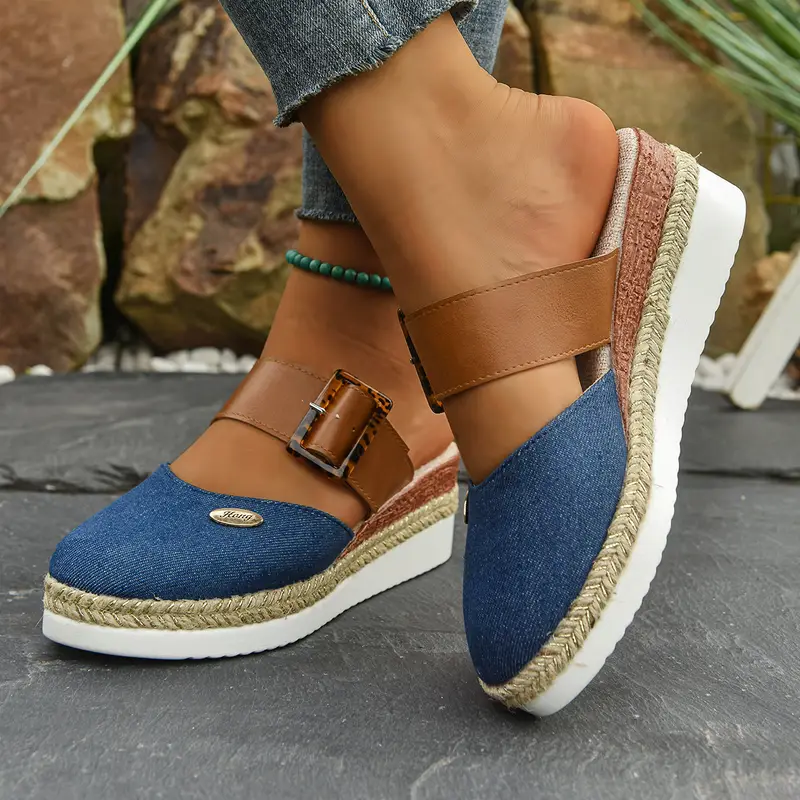 Nordiq™ | Antonia - Ortopediska Sandaler med Platå, Ventilerande och Avslappnade