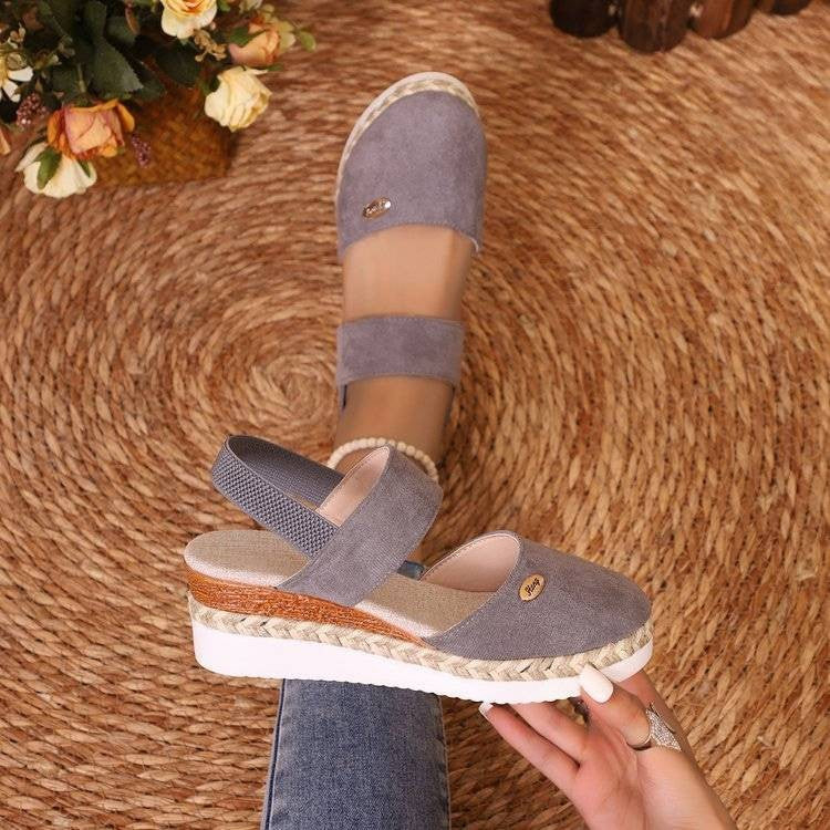 Nordiq™ | Antonia - Ortopediska Sandaler med Platå, Ventilerande och Avslappnade