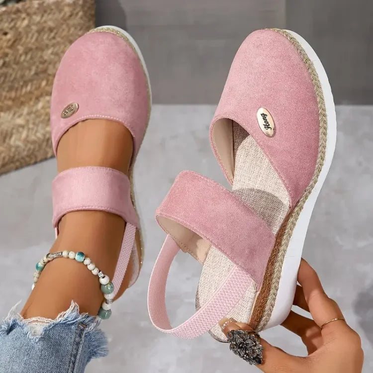 Nordiq™ | Antonia - Ortopediska Sandaler med Platå, Ventilerande och Avslappnade