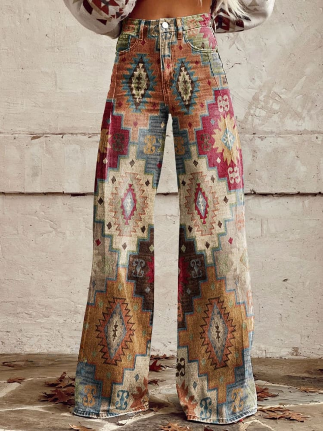 Rowena™ | Aztec Dream byxor med vida ben