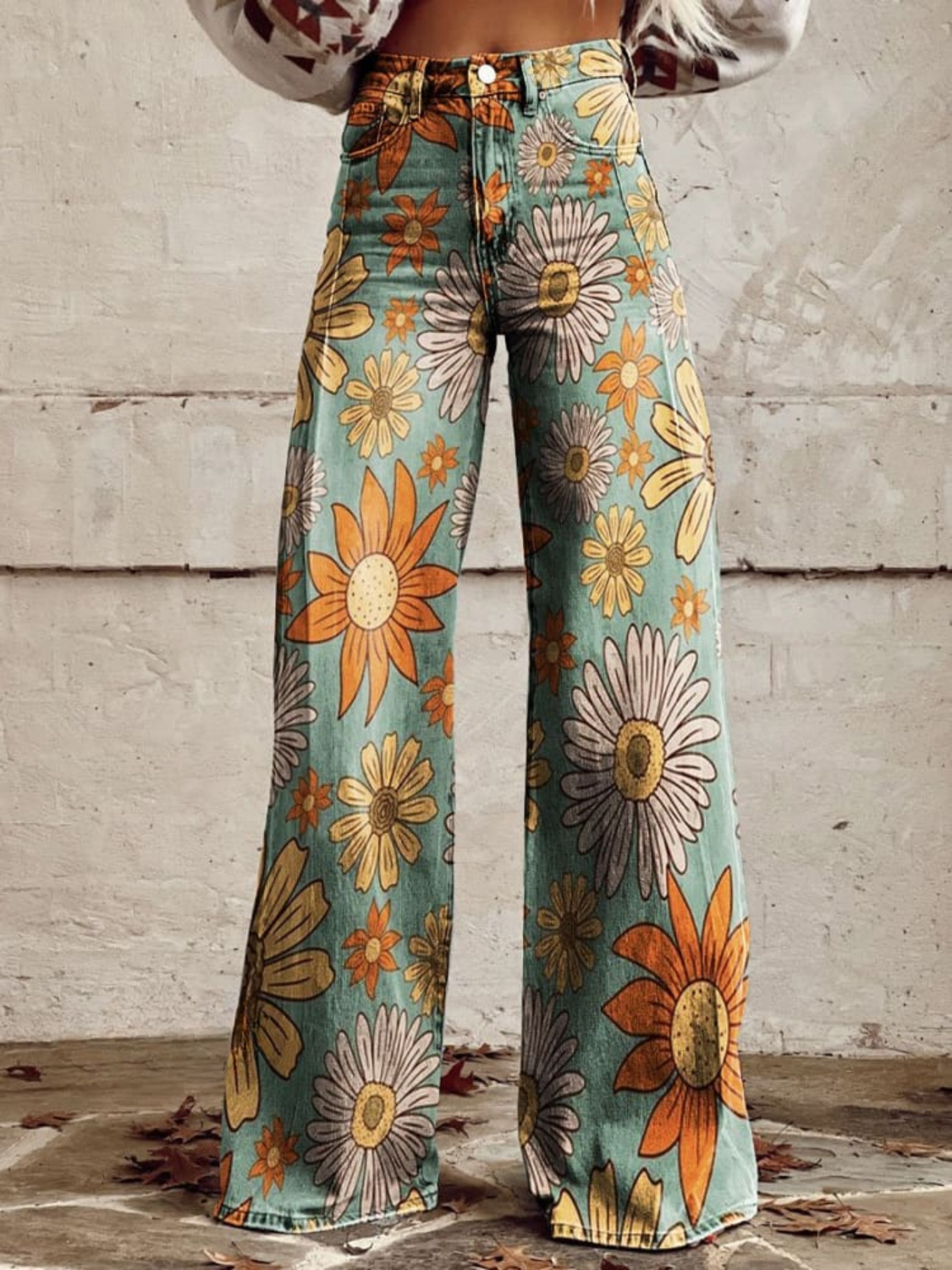 Daisy™ | Festival Bloom byxor med vida ben