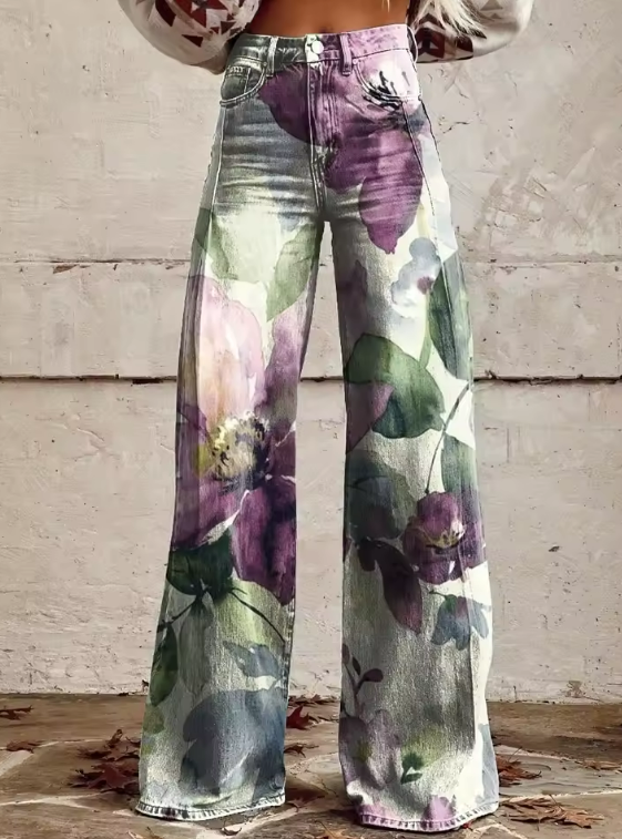 Flora™ | Mjuka Bloom-byxor i akvarellfärger