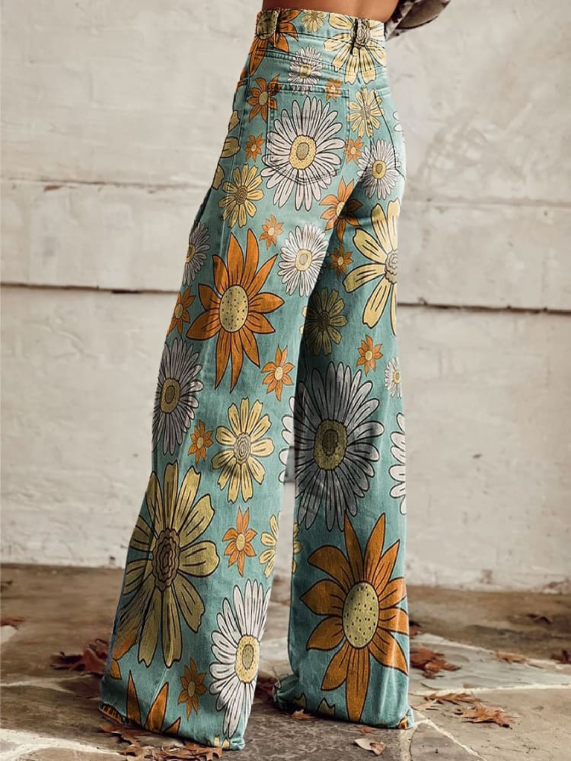 Daisy™ | Festival Bloom byxor med vida ben
