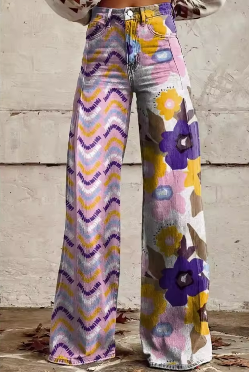 Elsa™ | Vintage Boho Artistic Flare-byxor
