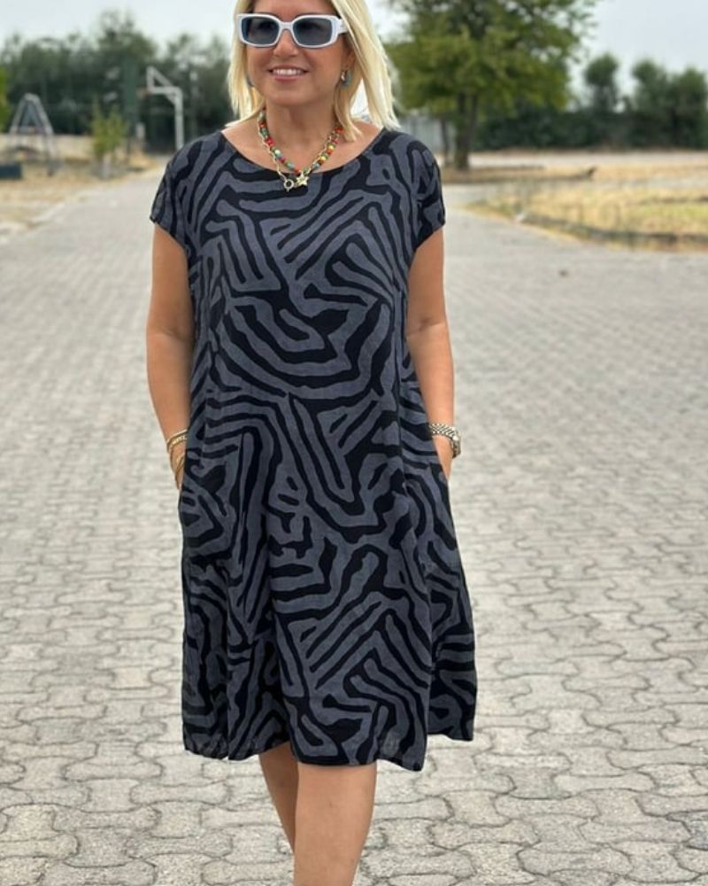 Nordiq™ | Nylah – Klänning med Rund Hals