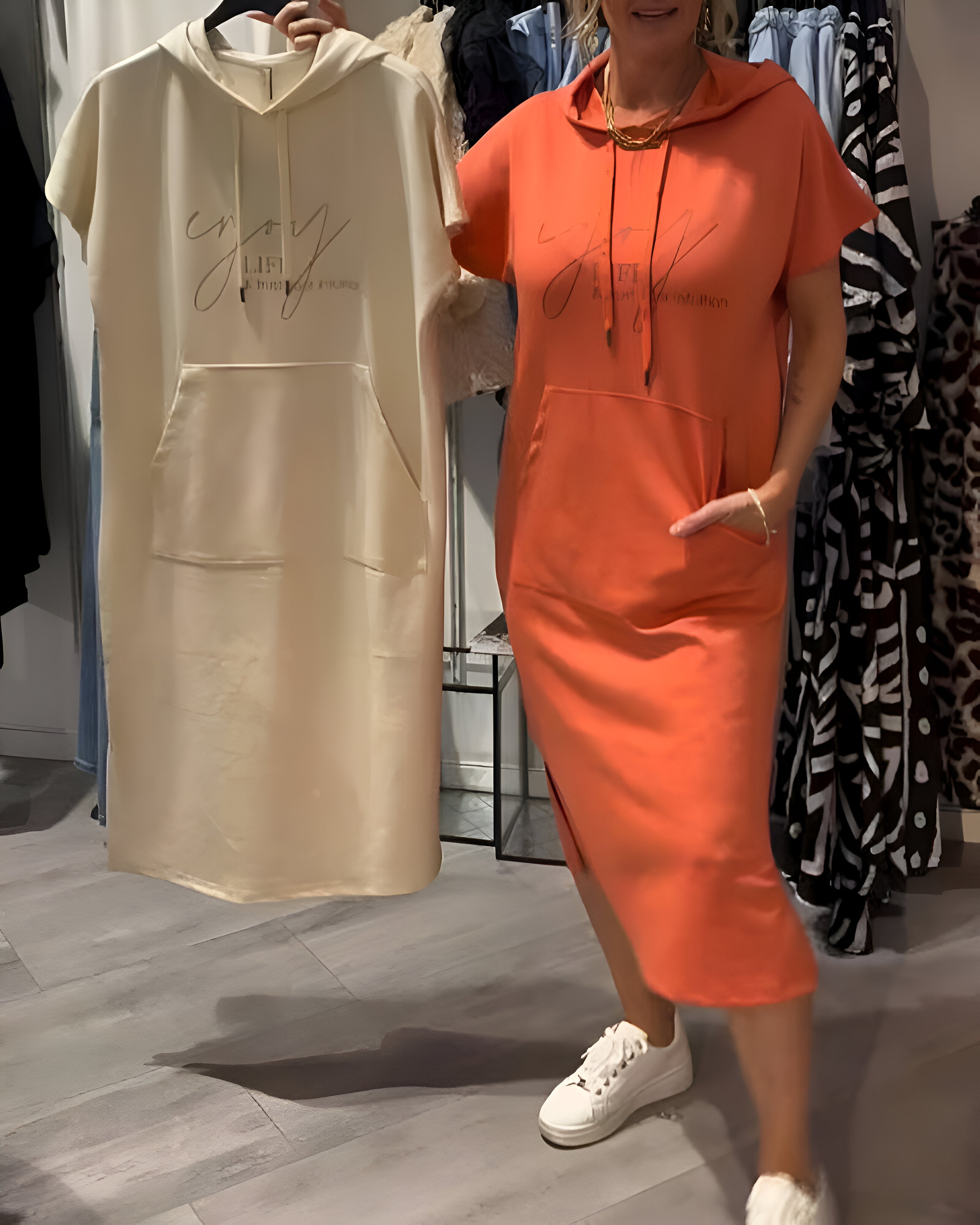 Nordiq™ | Anna, Elegant huva-klänning