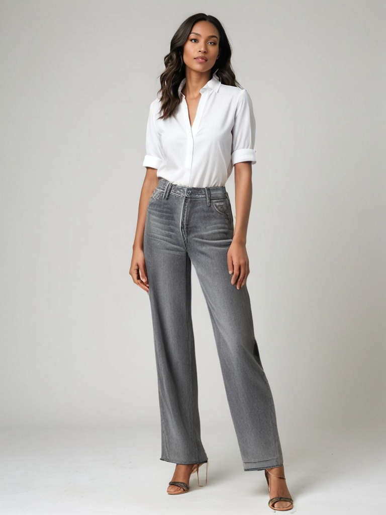 Nordiq™ | Grå Utställd Jeans