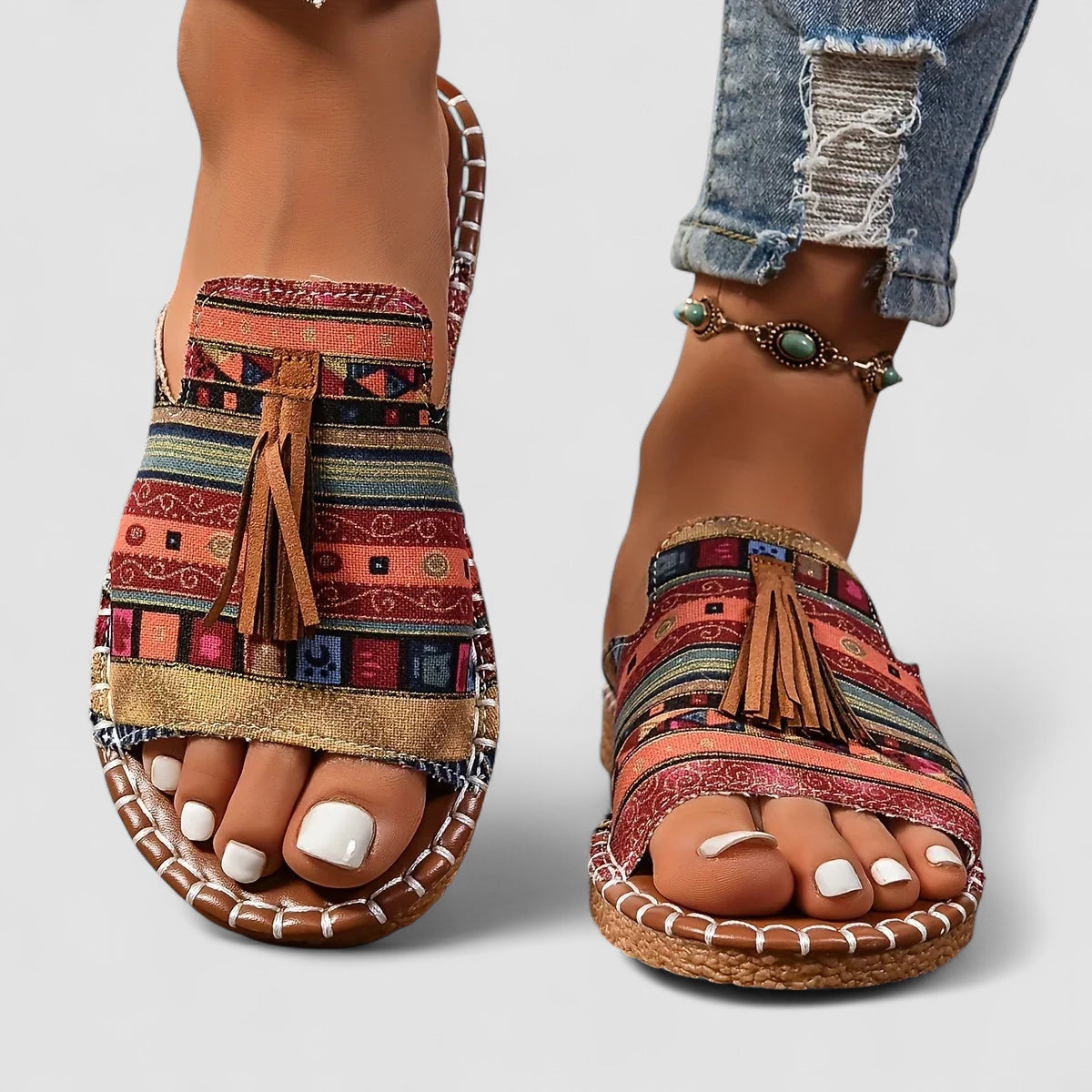 Nordiq™ | Leena - Bekväma och Platta Ortopediska Sandaler