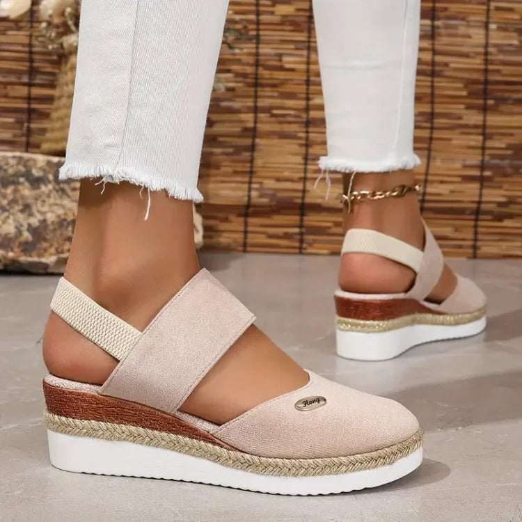 Nordiq™ | Antonia - Ortopediska Sandaler med Platå, Ventilerande och Avslappnade