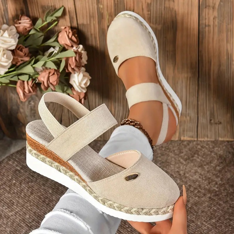 Nordiq™ | Antonia - Ortopediska Sandaler med Platå, Ventilerande och Avslappnade